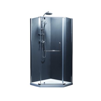 Душевая кабина Devit Comfort, пятиугольная, распашная дверь, 90×90×190 см, хромированный профиль
